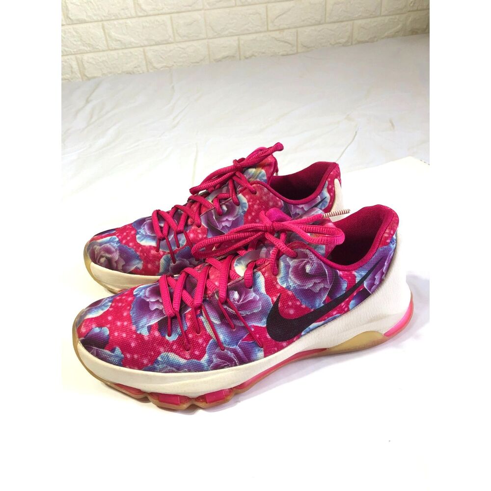 Nike KD 8 GS 837786 Aunt Pearl Pink Floral Basketball Shoes Youth 6.5Y Womens 8